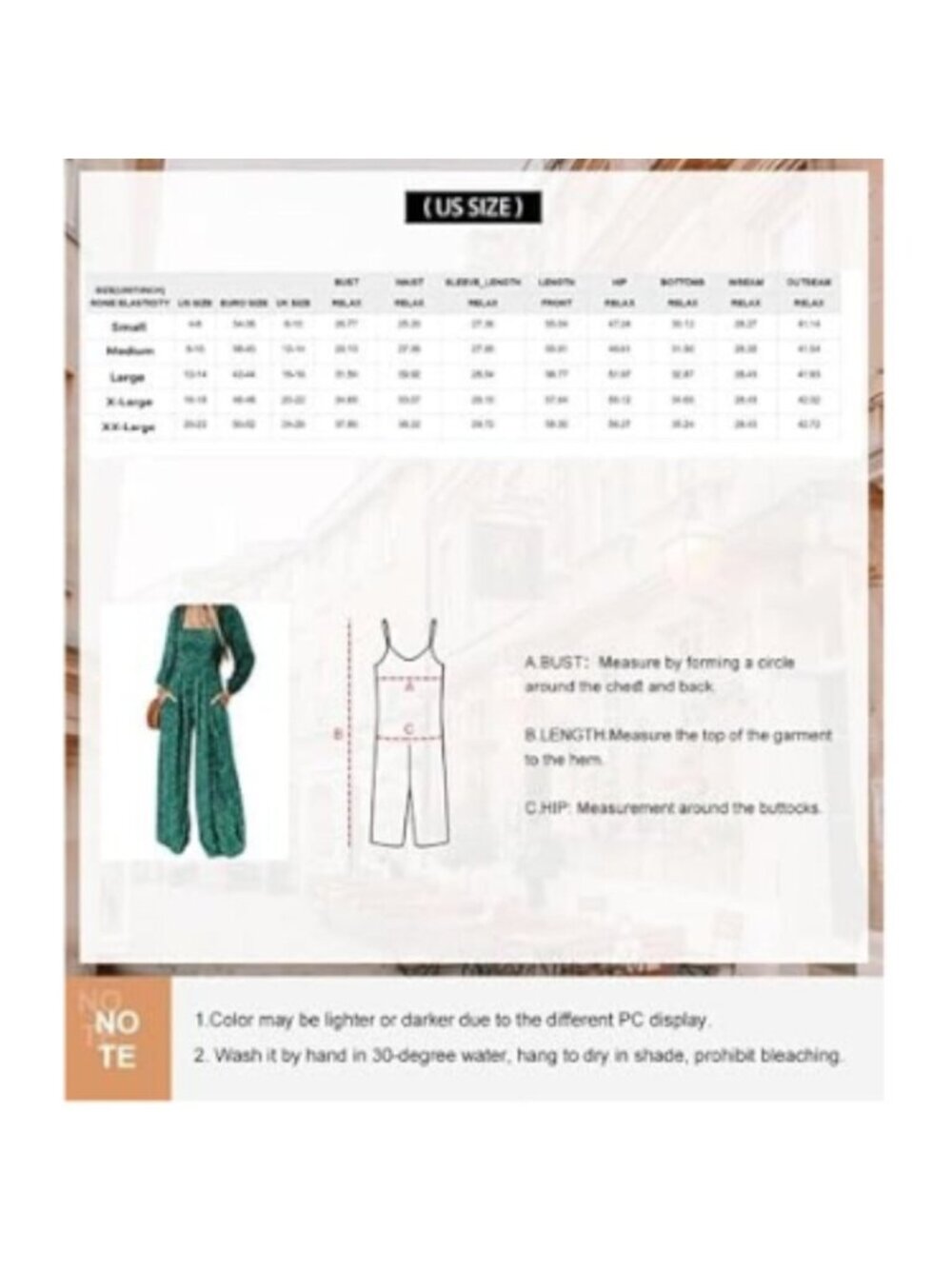 Women's Casual Loose Overalls Jumpsuits Printed Rompers With Pockets - Picture 4 of 4